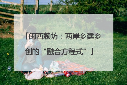 闽西赖坊：两岸乡建乡创的“融合方程式”