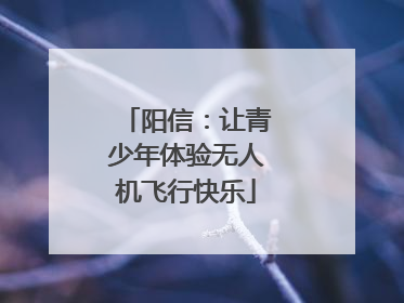 阳信：让青少年体验无人机飞行快乐