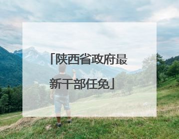 陕西省政府最新干部任免