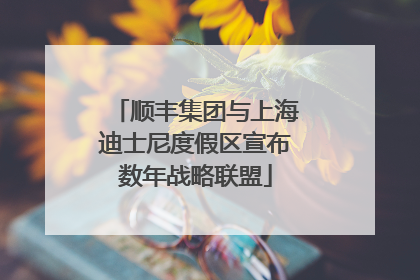 顺丰集团与上海迪士尼度假区宣布数年战略联盟
