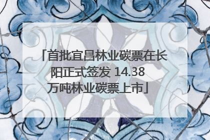 首批宜昌林业碳票在长阳正式签发 14.38万吨林业碳票上市