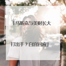 马斯克与美财长大打出手？白宫回应