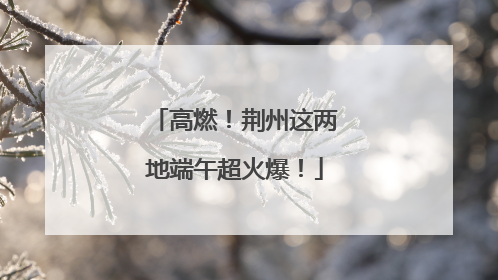 高燃！荆州这两地端午超火爆！