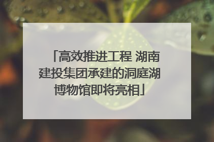 高效推进工程 湖南建投集团承建的洞庭湖博物馆即将亮相