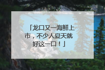 龙口又一海鲜上市，不少人夏天就好这一口！