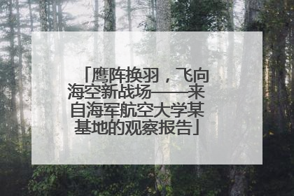 鹰阵换羽，飞向海空新战场——来自海军航空大学某基地的观察报告