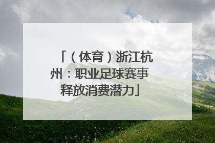 （体育）浙江杭州：职业足球赛事释放消费潜力