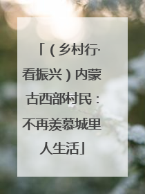（乡村行·看振兴）内蒙古西部村民：不再羡慕城里人生活
