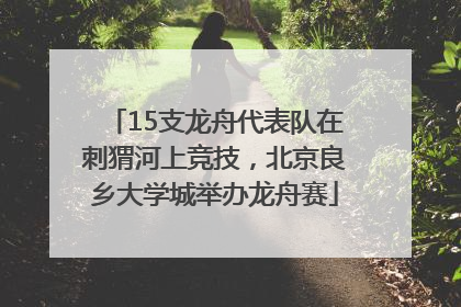 15支龙舟代表队在刺猬河上竞技，北京良乡大学城举办龙舟赛
