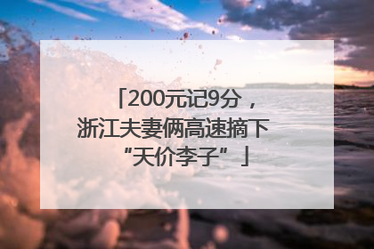 200元记9分，浙江夫妻俩高速摘下“天价李子”