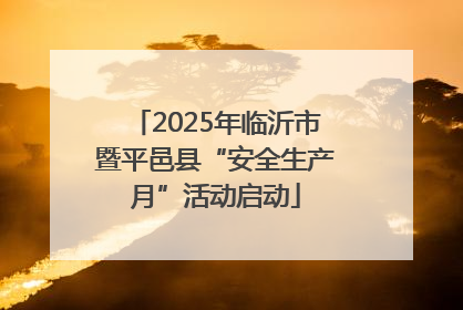 2025年临沂市暨平邑县“安全生产月”活动启动