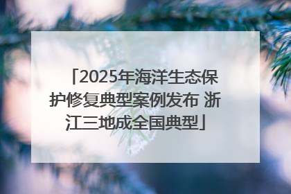 2025年海洋生态保护修复典型案例发布 浙江三地成全国典型