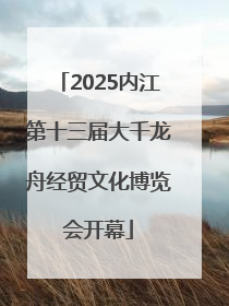 2025内江第十三届大千龙舟经贸文化博览会开幕