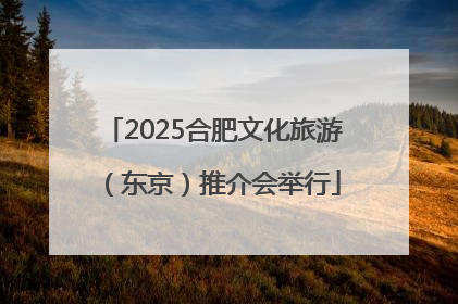 2025合肥文化旅游（东京）推介会举行