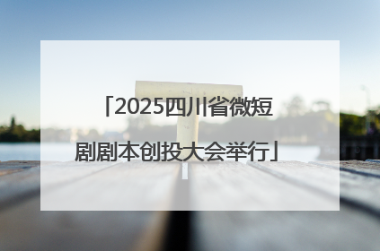 2025四川省微短剧剧本创投大会举行