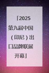 2025第九届中国（印尼）出口品牌联展开幕