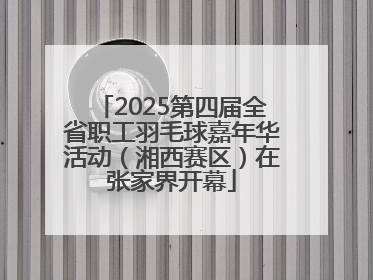 2025第四届全省职工羽毛球嘉年华活动（湘西赛区）在张家界开幕