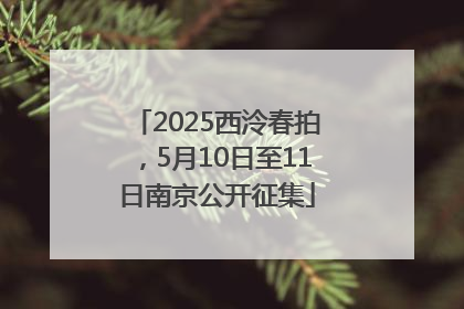 2025西泠春拍，5月10日至11日南京公开征集