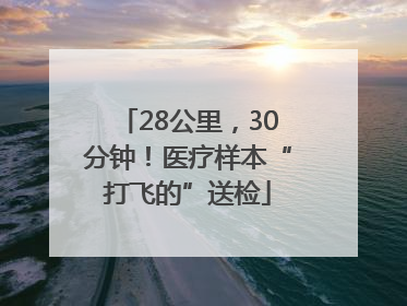 28公里，30分钟！医疗样本“打飞的”送检