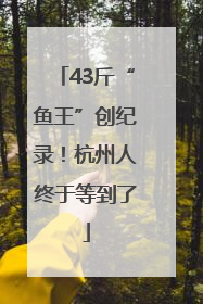 43斤“鱼王”创纪录！杭州人终于等到了