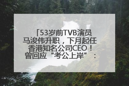 53岁前TVB演员马浚伟升职，下月起任香港知名公司CEO！曾回应“考公上岸”：真不是公务员