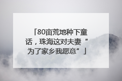 80亩荒地种下童话，珠海这对夫妻“为了家乡我愿意”