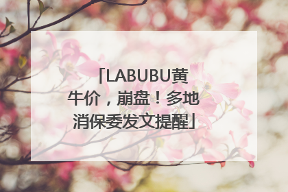 LABUBU黄牛价，崩盘！多地消保委发文提醒